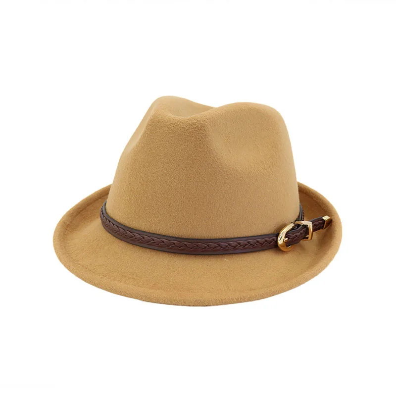

Women's hat fedoras Men's autumn Winter felt warm panama chain headgear designer chapel beach Wedding picture hat fashion 2021