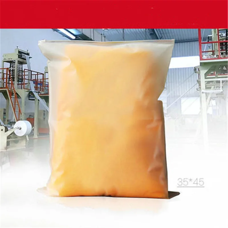 50 шт./лот пластиковая сумка для хранения матовая прозрачная на молнии дорожная