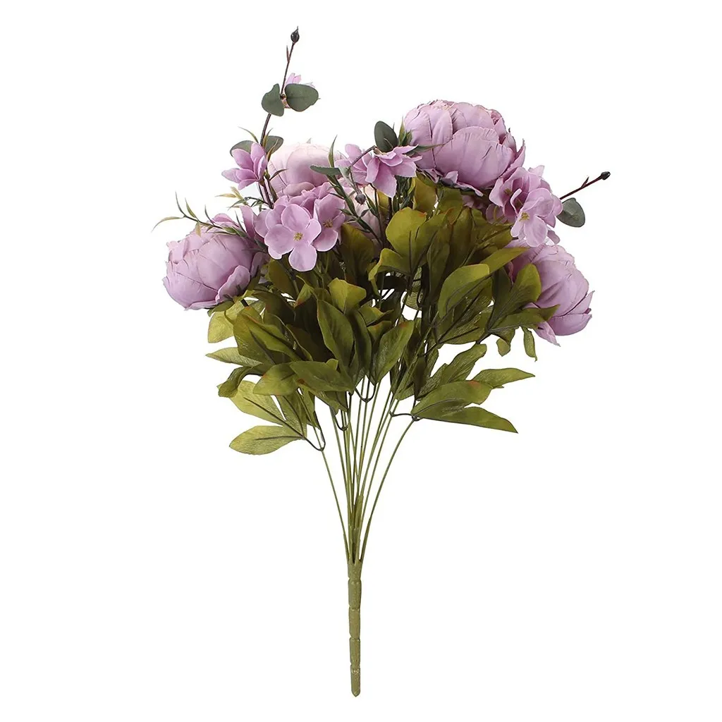 Искусственные цветы 1 букет винтажные искусственные пионы шелковые для