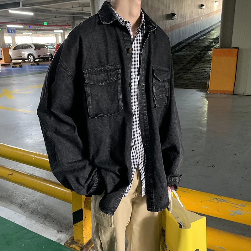 

2019 autumn new solid color denim jacket casual jacket