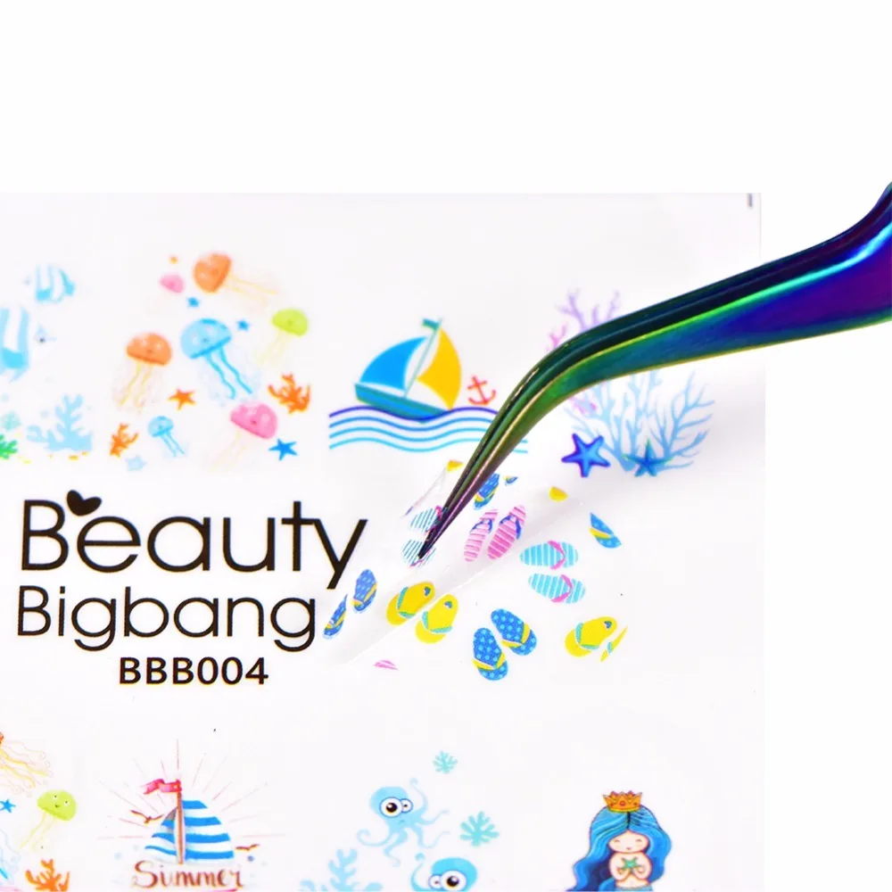 BeautyBigBang Радужный пинцет для ногтей, инструмент для маникюра, инструмент для дизайна ногтей, аксессуары для ремонта, инструменты для наращивания ресниц