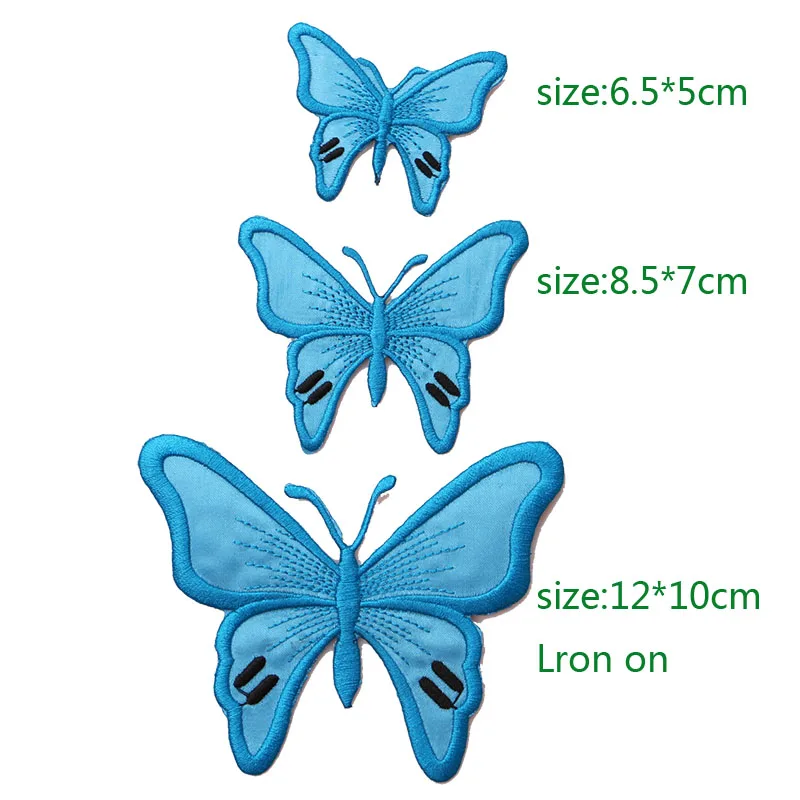 Набор из 3 предметов красочная вышитая наклейка в виде бабочки для одежды сделай