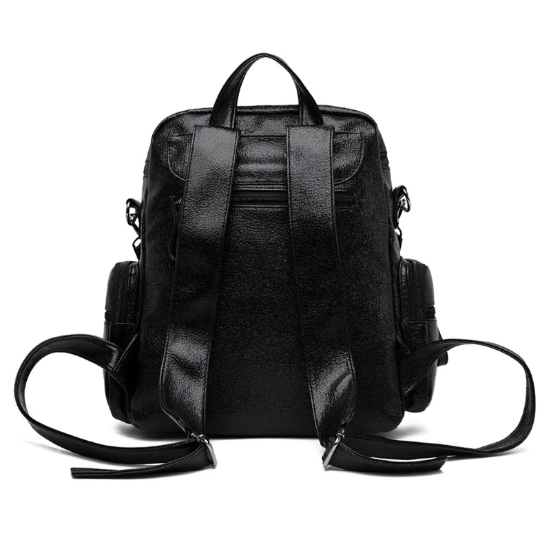 

Women Anti-theft Backpack PU Leather Daypack Large Capacity Casual Satchel Shoulder Bag for Teenager GirlsShoulder Bag