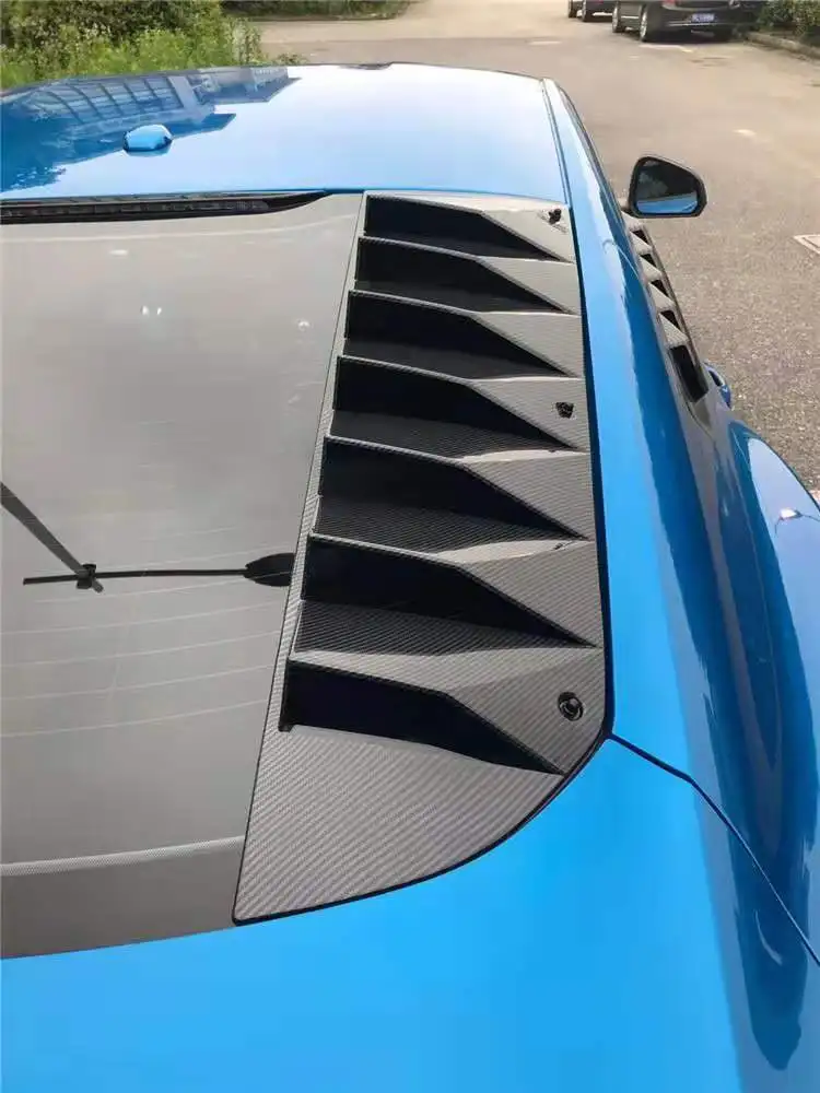 2 шт. ABS Материал заднего лобового стекла жалюзи Рамка литья Накладка для Fit Ford Mustang