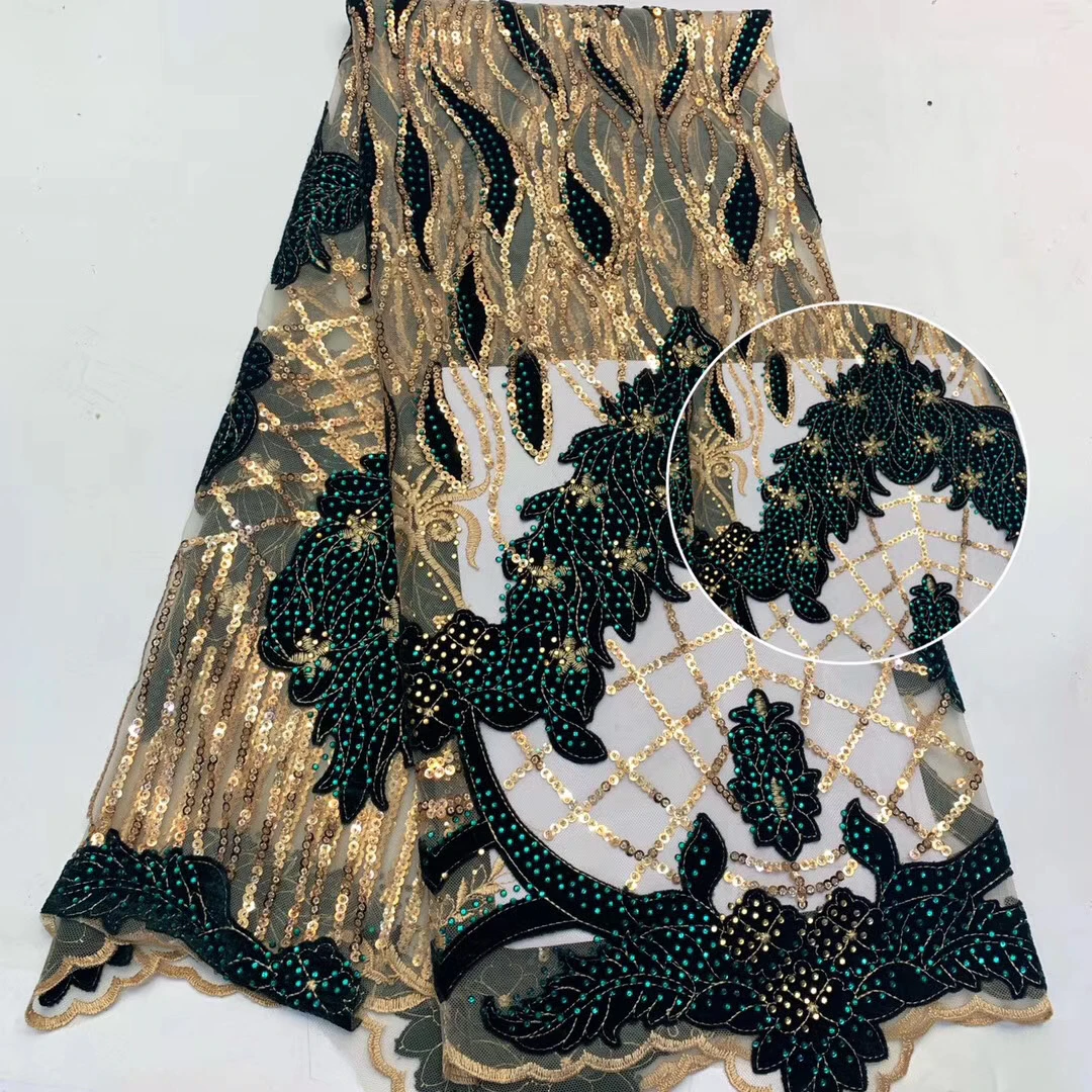 

Кружевная ткань, Африканский французский тюль, 2021, кружева, Нигерия, сетчатый кружевной материал, для женского платья ZX3783