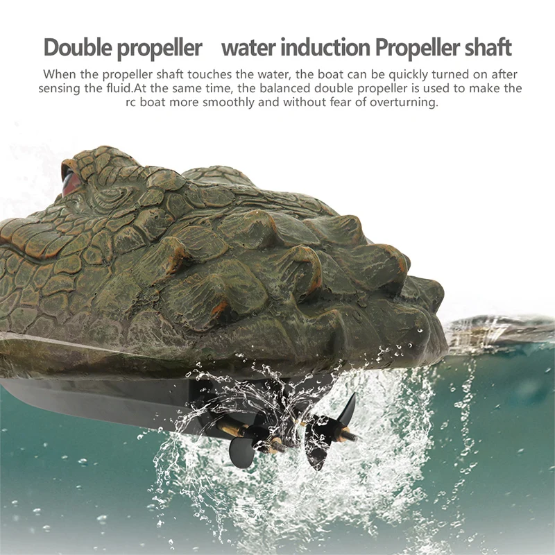 2.4G Remote Control Flytec V002 Simulation Crocodile Head Bait Pond Floating Doll Garden Spoof Toy Gift | Игрушки и хобби