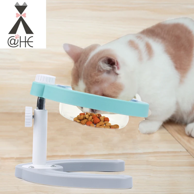 Регулируемая миска для кормления переносная стеклянная домашних животных собак