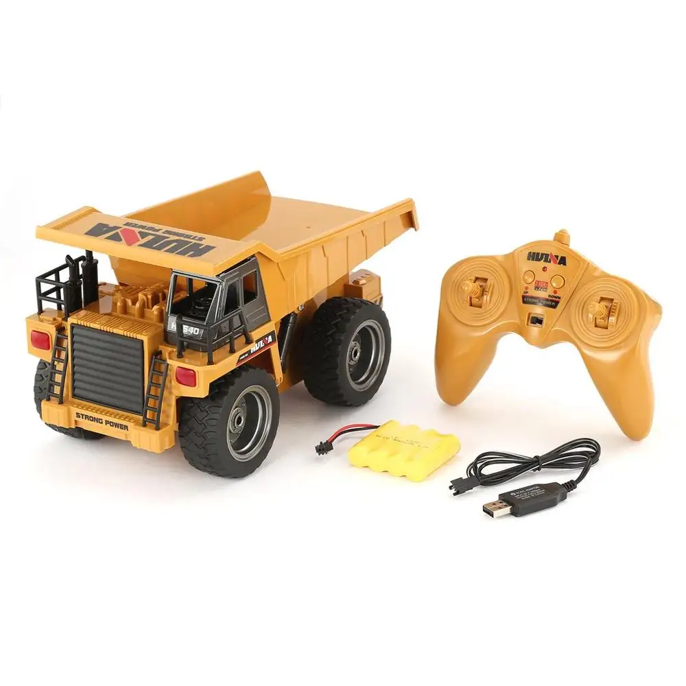 

Самосвал HUINA 1540 1:18 2,4G 6CH RC из сплава, усиленный сплав, поворотный экскаватор на радиоуправлении, Инженерная машина, автомобили с дистанционны...