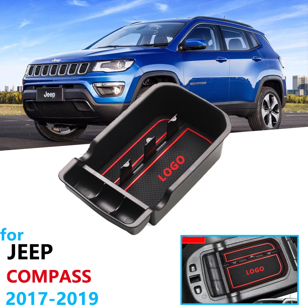 Автомобильный Органайзер аксессуары для Jeep Compass 2017 2018 2019 MK2 подлокотник 2 го