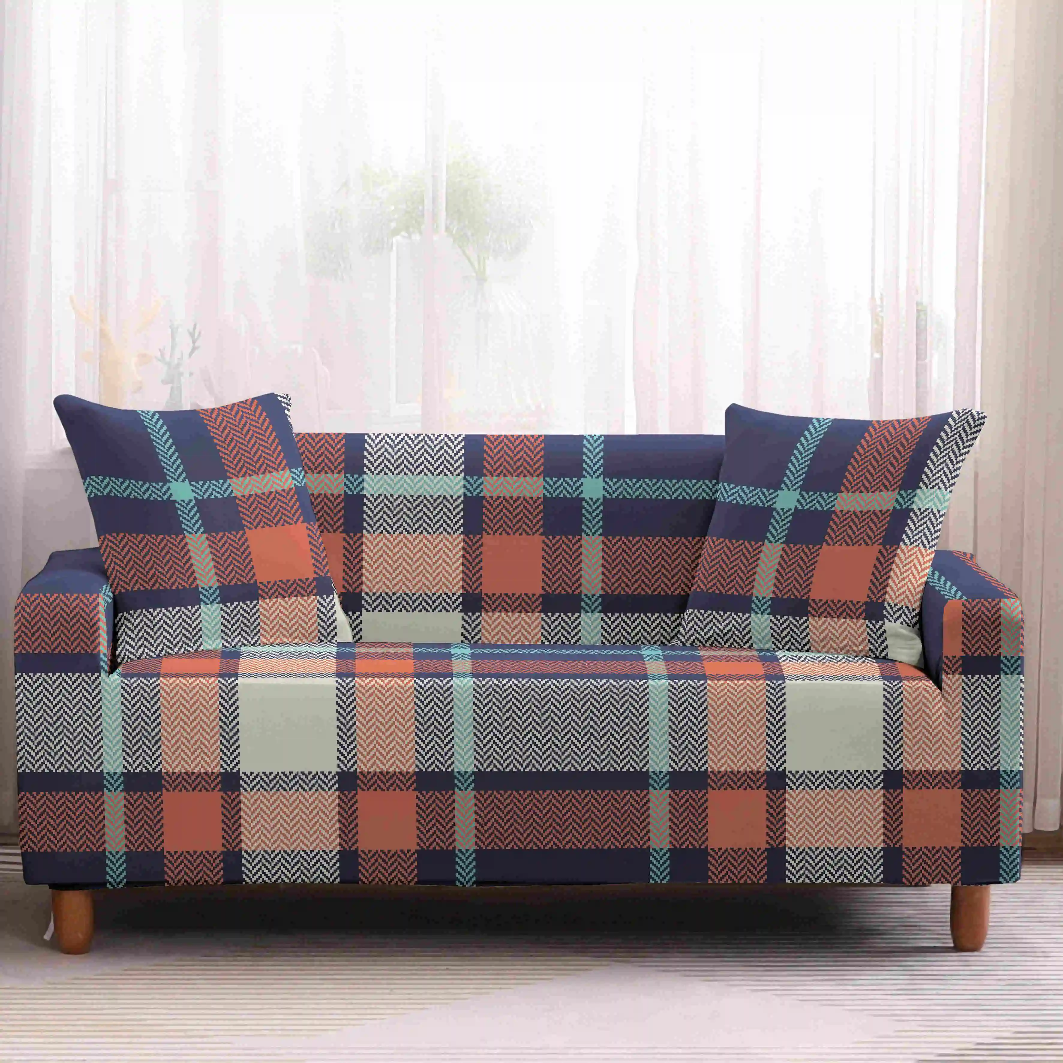 Домашний чехол для дивана с геометрическим рисунком эластичный 1/2/3/4 защитный