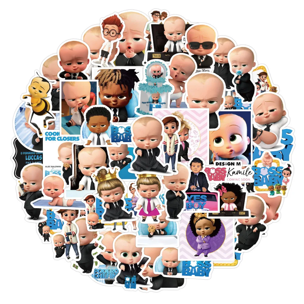 

10/30/50pcs The Boss Baby Sticker Diary Handmade Adhesive Paper Flake Sticker Laptop Scrapbooking Pegatinas Stationery stickers