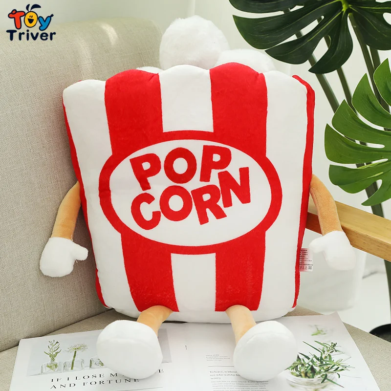 Pizza Bread Burger Fries Chips Pop Corn Chicken Leg Hot Dog Food Snack Plush Toy Funny Sofa Cushion Pillow Birthday Gift Decor | Игрушки и