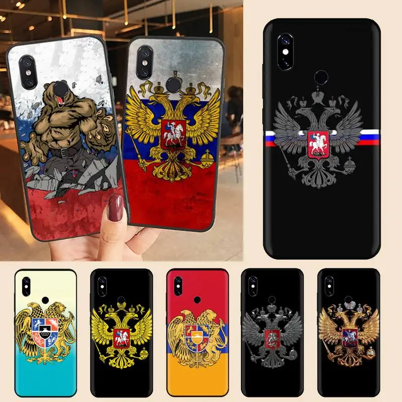 Футляр для телефона с изображением флагов Армении, Албании и России для Xiaomi Redmi 5 5A Plus 7A 8 Note 2 3 4 6 7 GO K20 A2.