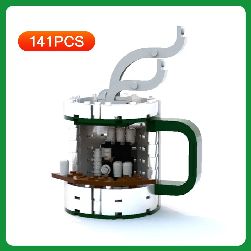 

Конструктор MOC из серии «сделай сам», миниатюрный конструктор в виде города, улицы, кафе, гамбургера, магазина, детские игрушки для детей, рож...