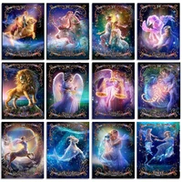 animal constellations pictures by number for adult gift diy oil painting by number anime art paint by number kits home decor