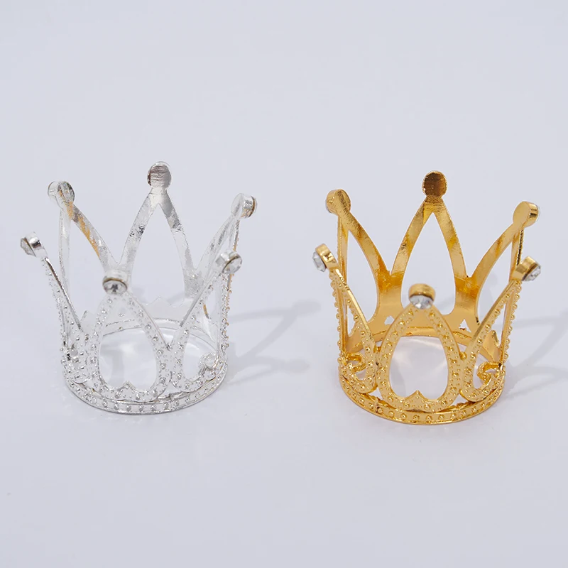 

Mini Crown Princess Topper Crystal Pearl Tiara Children Hair Ornaments For Wedding Birthday Party Cake Decorating Tools