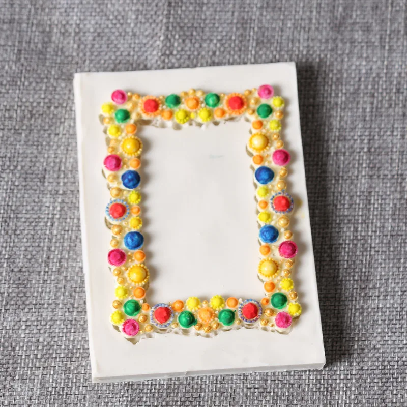 3D Ретро фоторамка в форме силиконовой формы для торта украшение мастикой