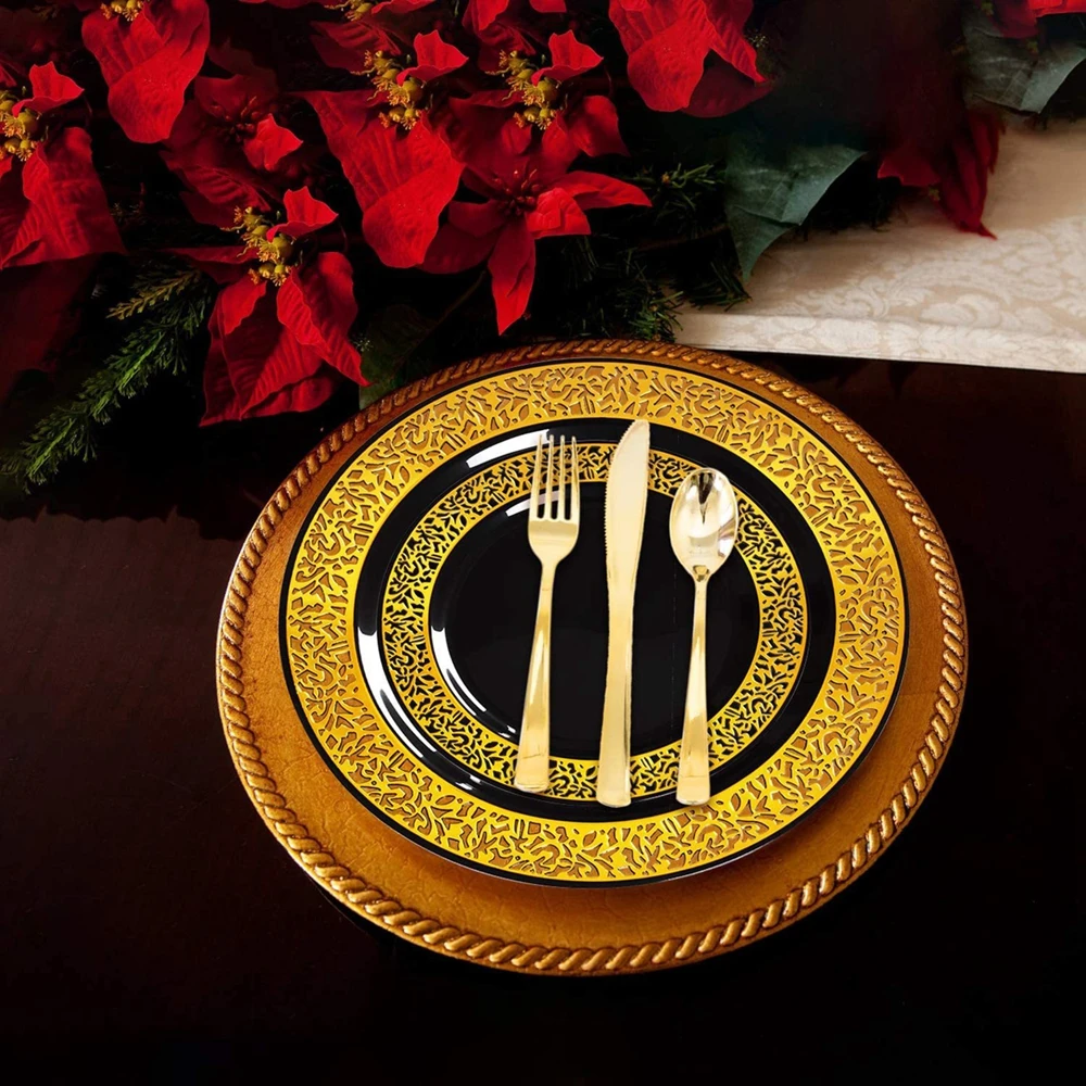 25 шт. одноразовые пластиковые тарелки 7 5 дюйма 10