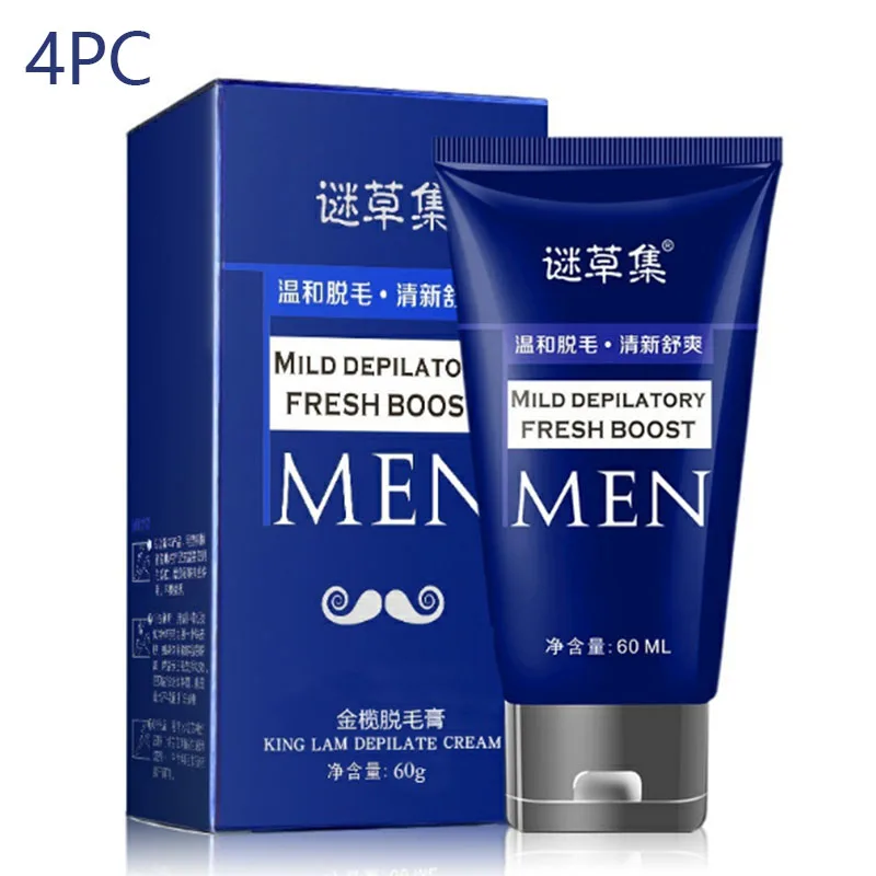 1/2/3/4pc 60ml Men Permanent Body Hair Removal Cream Hand Leg Hair Depilatory Painless Effective Epilator Depilation