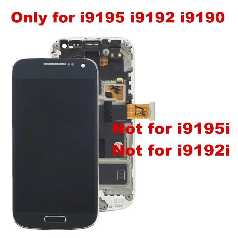 Для телефонов samsung Galaxy S4 Mini I9190 i9192 i9195 ЖК-дисплей сенсорный экран дигитайзер Замена с рамкой AMOLED HD lcd S