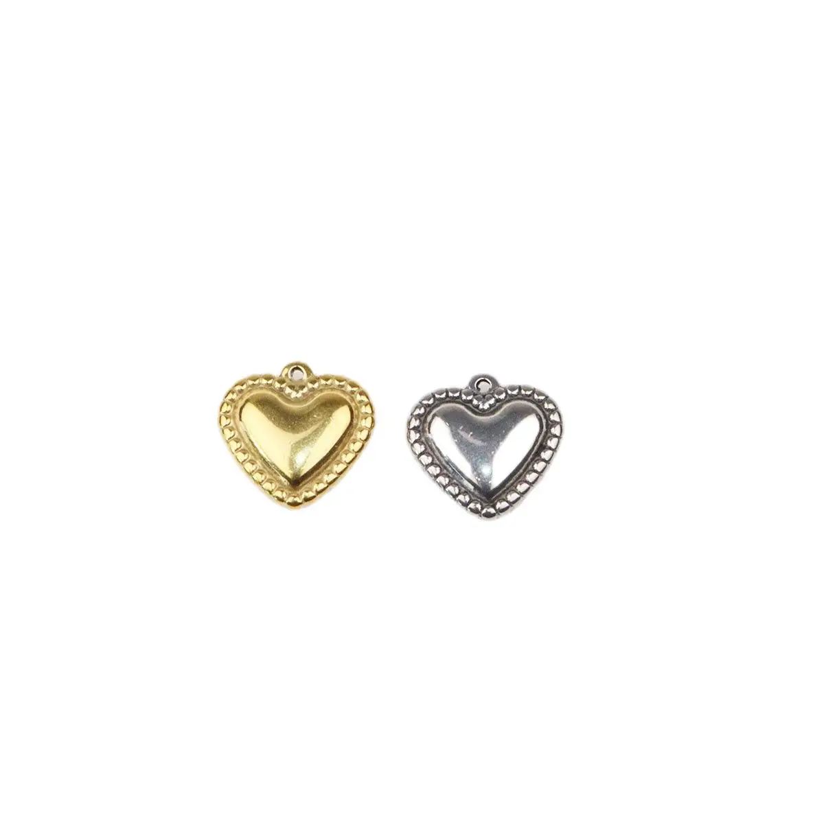 

5pcs 15mm Wholesell Stainless Steel High Quality Lovely Heart Charms Pendant DIY Necklace Earrings Bracelets Unfading 2 Colors