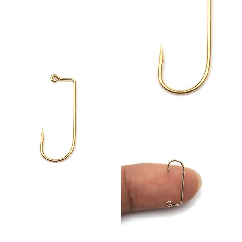 

200pcs Golden Color Jig Fishing Hooks 90 Degree for Crankhook Worm