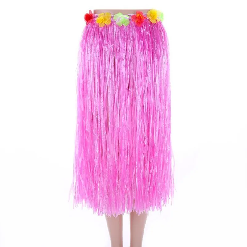 

30cm 80cm Women Girl Flower Tropical Hawaiian Luau Hula Grass Skirt Skirts Wreath Costume Party Wedding Birthday