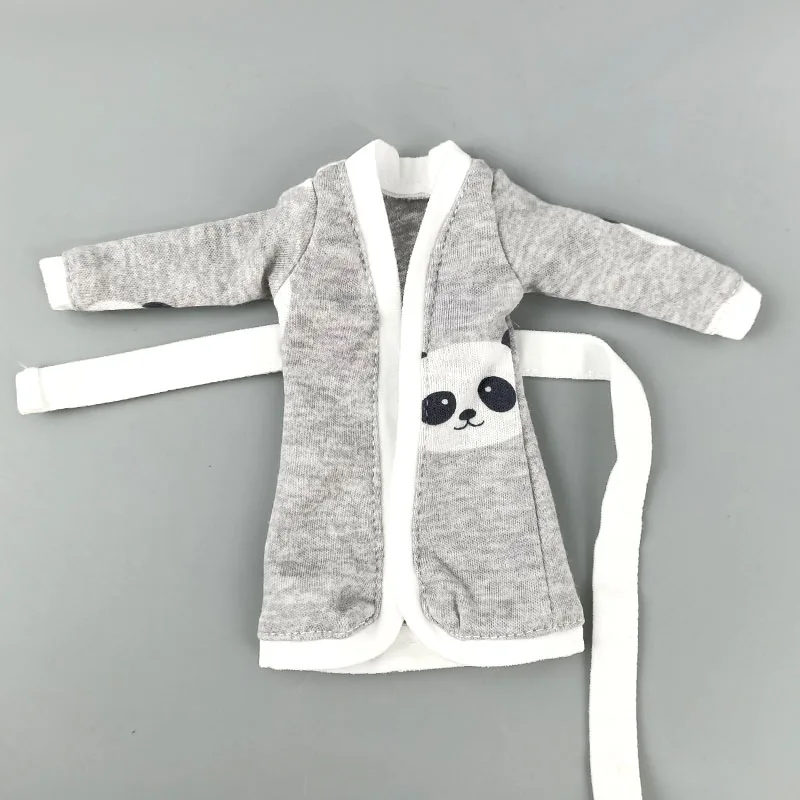 

Cartoon Panda Pig Floral Bathrobe For Barbie Doll Bathroom Winter Pajama Wear Sleeping Robe Casual Clothes For Barbie Toys 1/6