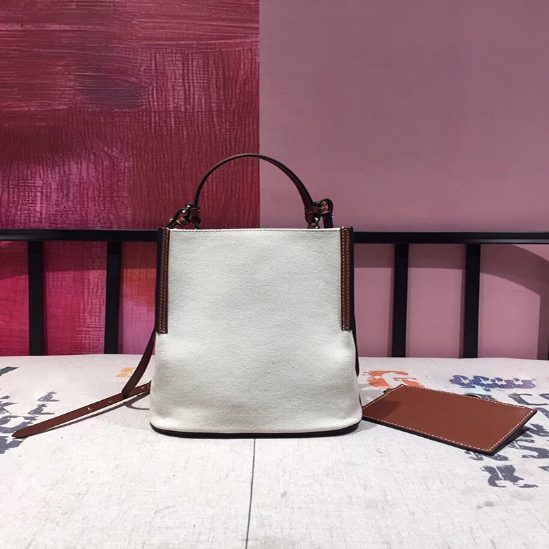 

New style explosive fashion simple atmosphere ladies large-capacity canvas bucket bag