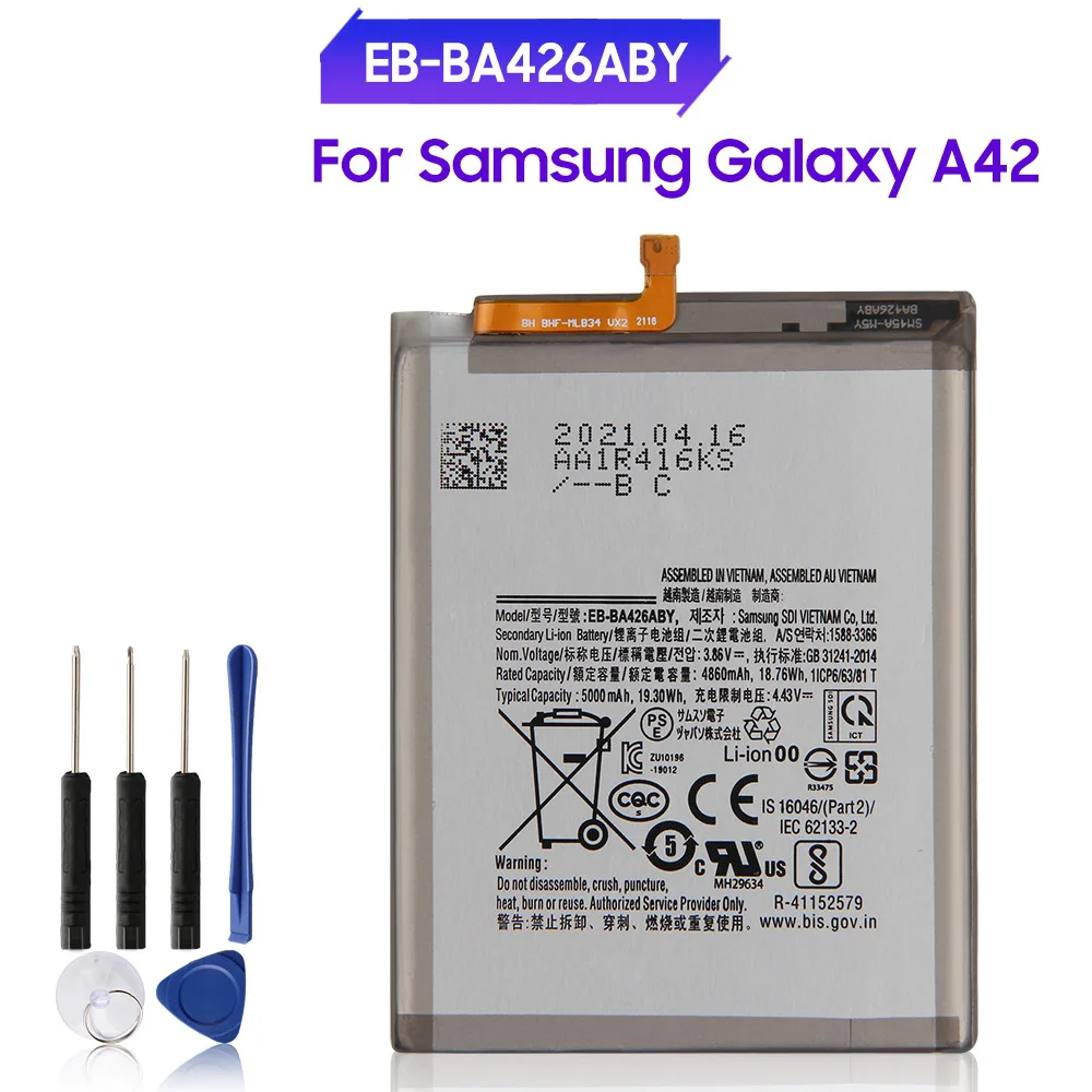 

Original Replacement Battery EB-BA426ABY for Samsung Galaxy A42 5000mAh Phone Battery + Free Tools