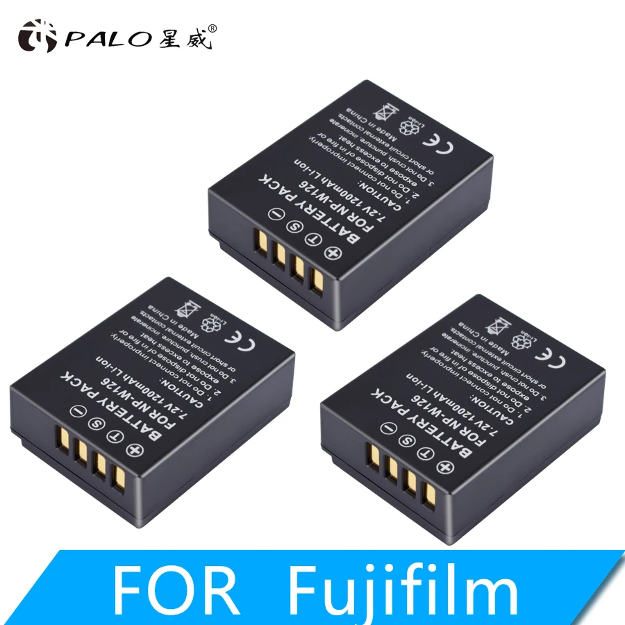 3PCS battery 3 шт. 1200 мАч NP-W126 NP W126 NPW126 батареи и ЖК двойное зарядное устройство для Fujifilm Fuji X-Pro1 XPro1 X-T1 XT1, HS30EXR HS33EXR X PRO1 - Цвет: 3PCS battery