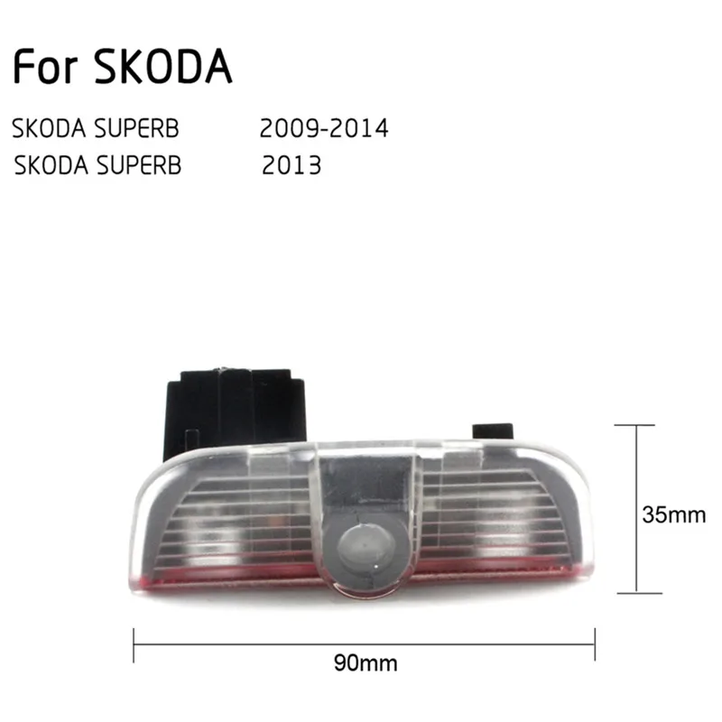 Haoyuehao 2 шт. двери автомобиля Добро пожаловать светильник для Skoda OCTAVIA III 2009 2014