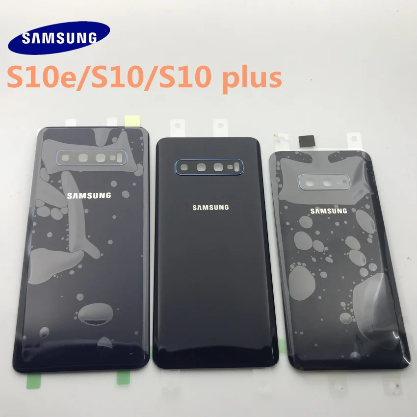 Оригинальная Замена samsung Galaxy S10e G973 S10 G970 S10 plus задняя крышка батарейного отсека+ стеклянная рамка для камеры+ Инструменты