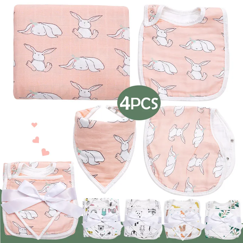 Дропшиппинг Infantil детские вещи хлопчатобумажное одеяльце и Слюнявчики (4