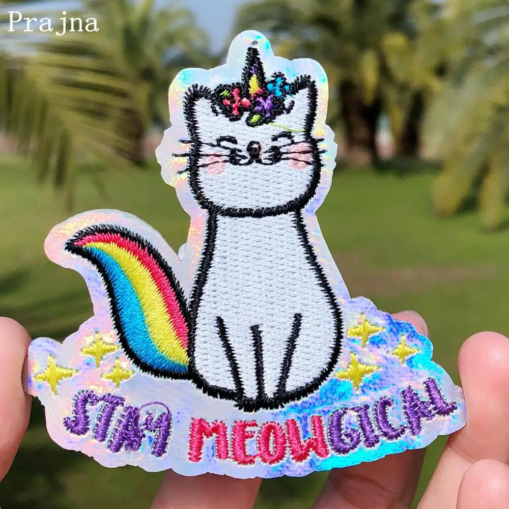 Prajna Мультяшные вышитые патчи для одежды утюга на одежде полоски детской куртке