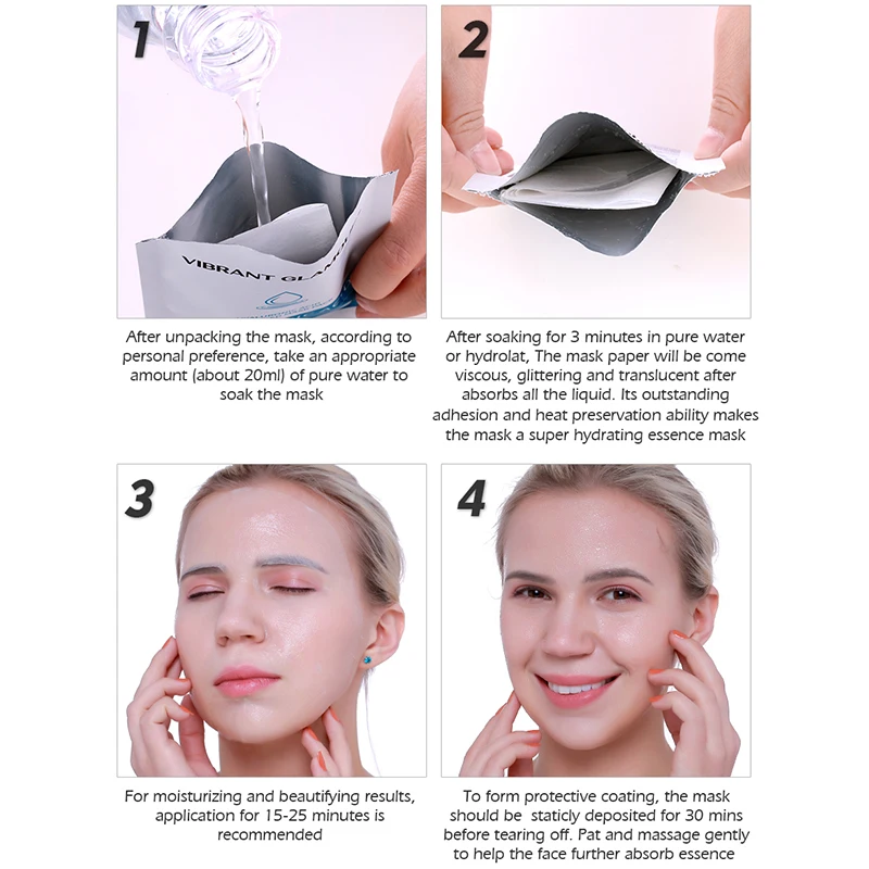 

VIBRANT GLAMOUR Hyaluronic Acid Oil Control Wrapped Blackhead Remove Anti-Wrinkle Natural Plant Deep Cleaning Facail Face Masks