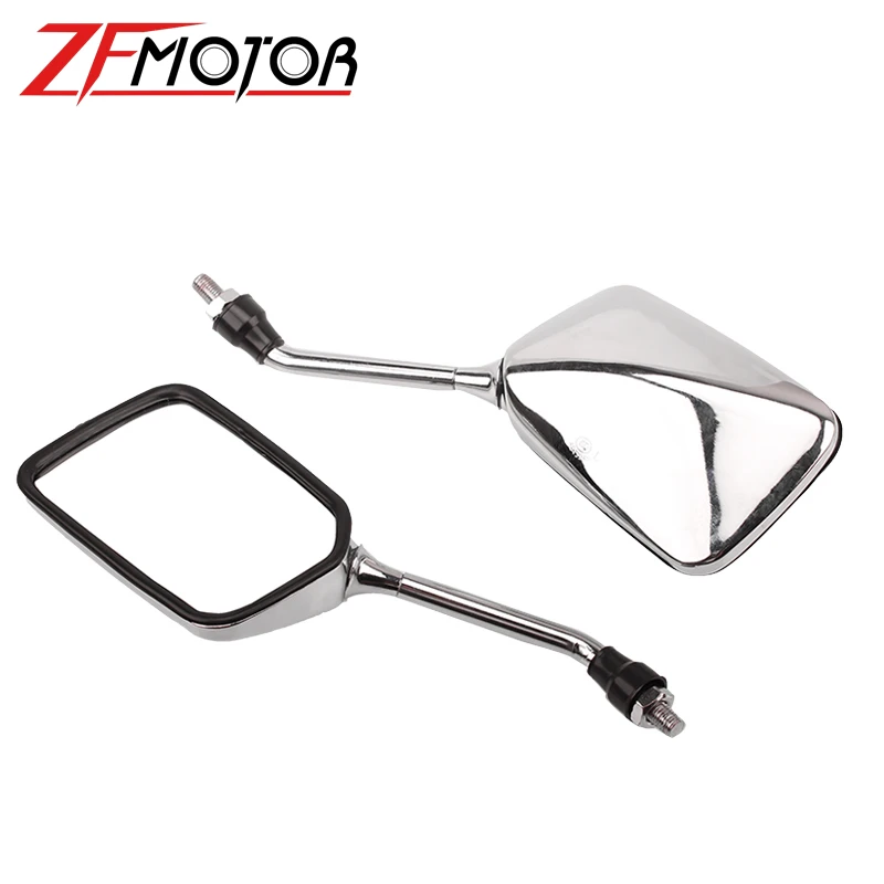 Мотоциклетные зеркала 10 мм универсальные заднего вида овальное боковое зеркало