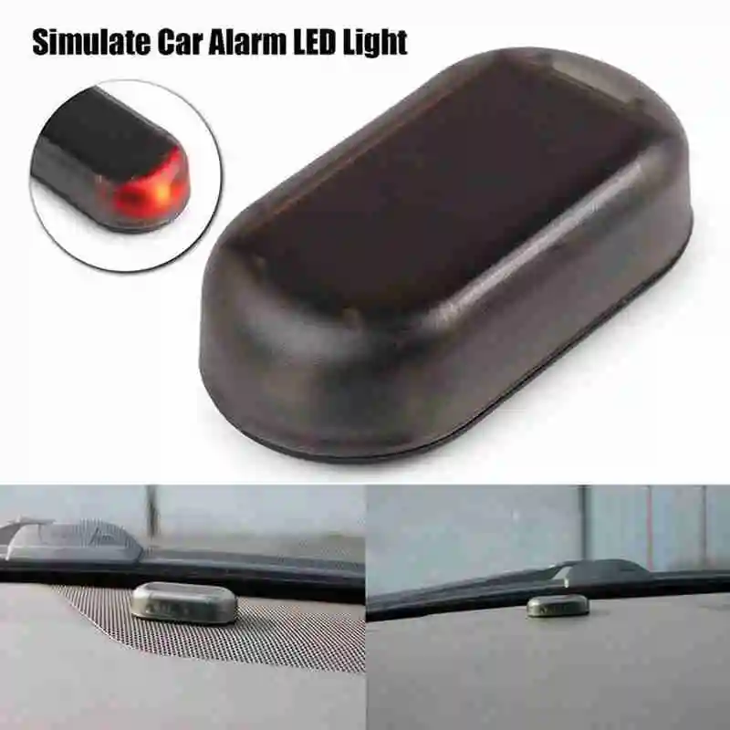 Car Fake Security Light Solar Powered Simulated Dummy Alarm Wireless Warning Anti-Theft Caution Lamp LED Flashing Imitation | Автомобили и