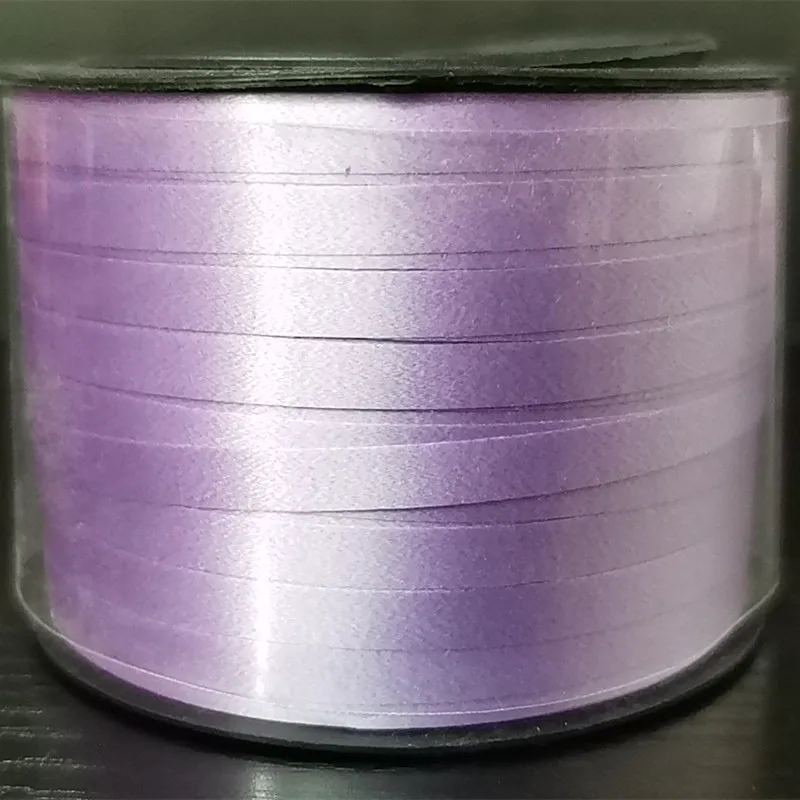 Light Purple 1 шт., красивый завязанный шарик, лента 5 мм, длина 100 ярдов, Свадебный макет, лента для украшения комнаты, подарок на день рождения, торт, Упаковочная веревка - Цвет: Light Purple