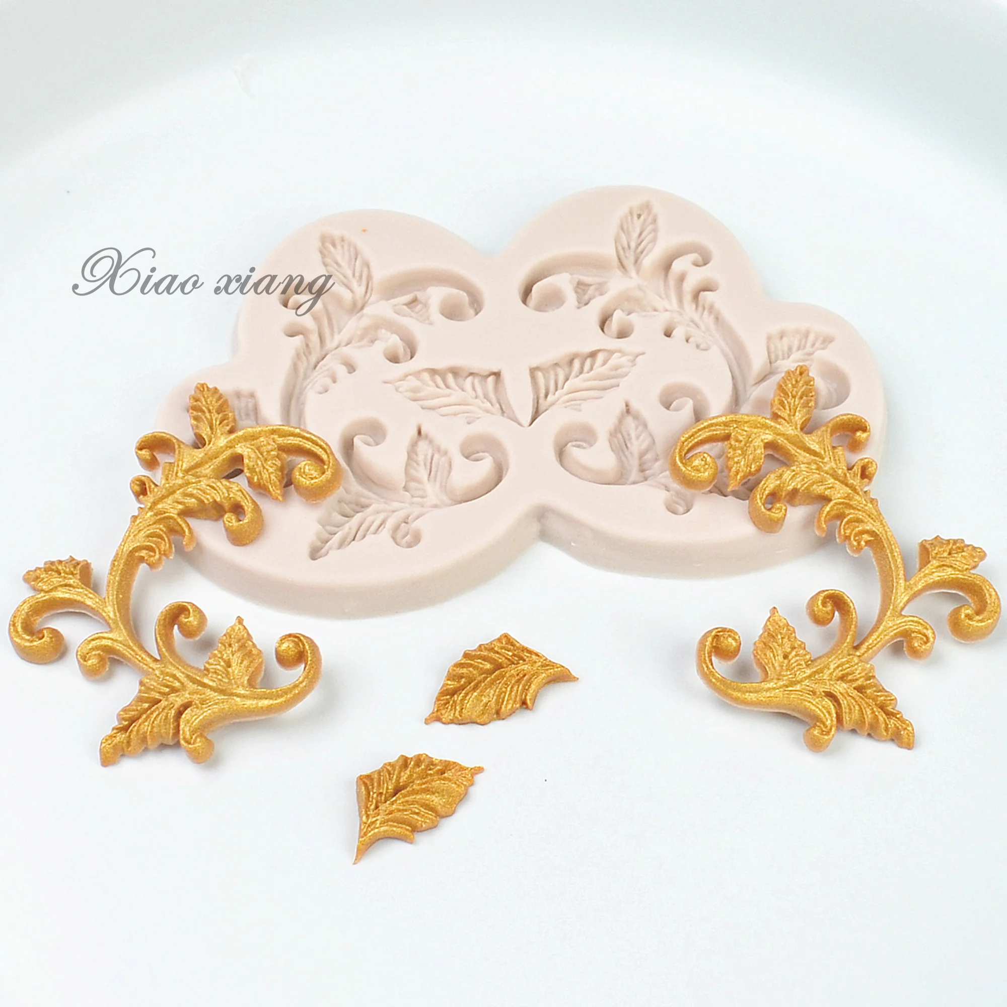 Кружевная лоза из листьев и цветов силиконовые формы для выпечки форма конфет