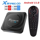 ТВ-приставка X88PRO, 8 + 128 ГБ, Rockchip RK3566 X88 PRO 20, Android 11, 4 + 6432 ГБ