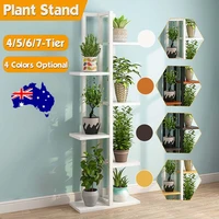 4567 tier plant stand flower rack metal indoor outdoor wood shelf planter garden display flower pot holde organizer