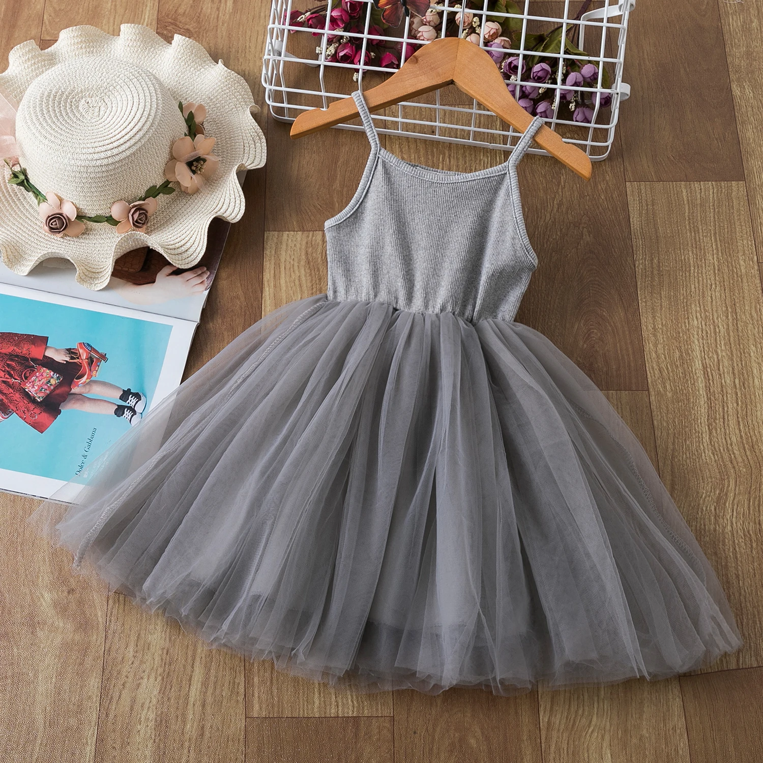 Summer Kid Baby Girls Floral Embroidered Tutu Dress Wedding Party Dresses Toddder Princess Children Girl Clothing | Детская одежда и