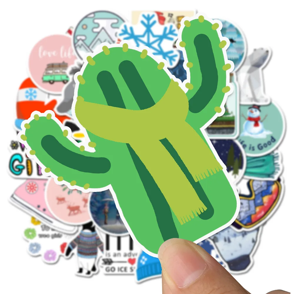 50 шт./упак. милая девушка зима бутылка для воды Стикеры s граффити