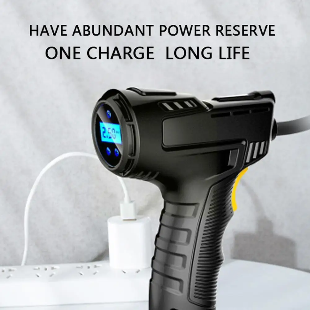 

Hand-held Air Pump Wireless Charging Car Hand-held Portable With Pump Electric Digital Air Display Tire Air Pump I1P3