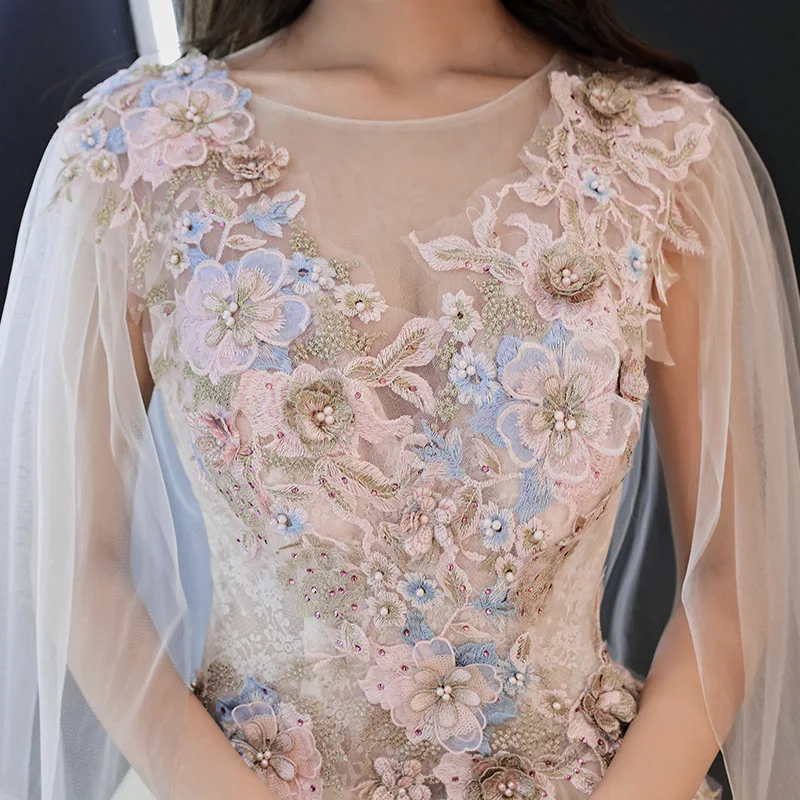 

Champagne Dresses Stage Show Cheongsam Dress Vestidos Chinos Oriental Qipao Evening Gowns Classic Party Dress De Festa