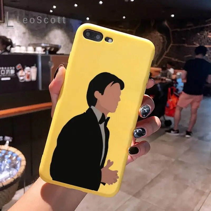 

The Vampire Diaries Damon Phone Case Yellow Candy Color for iPhone 6 7 8 11 12 s mini pro X XS XR MAX Plus