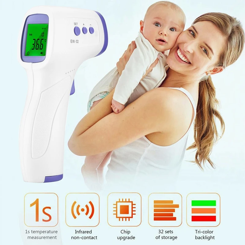 

Fingertip oximeter + infrared forehead thermometer digital display monitor blood oxygen saturation heart rate measurement PR