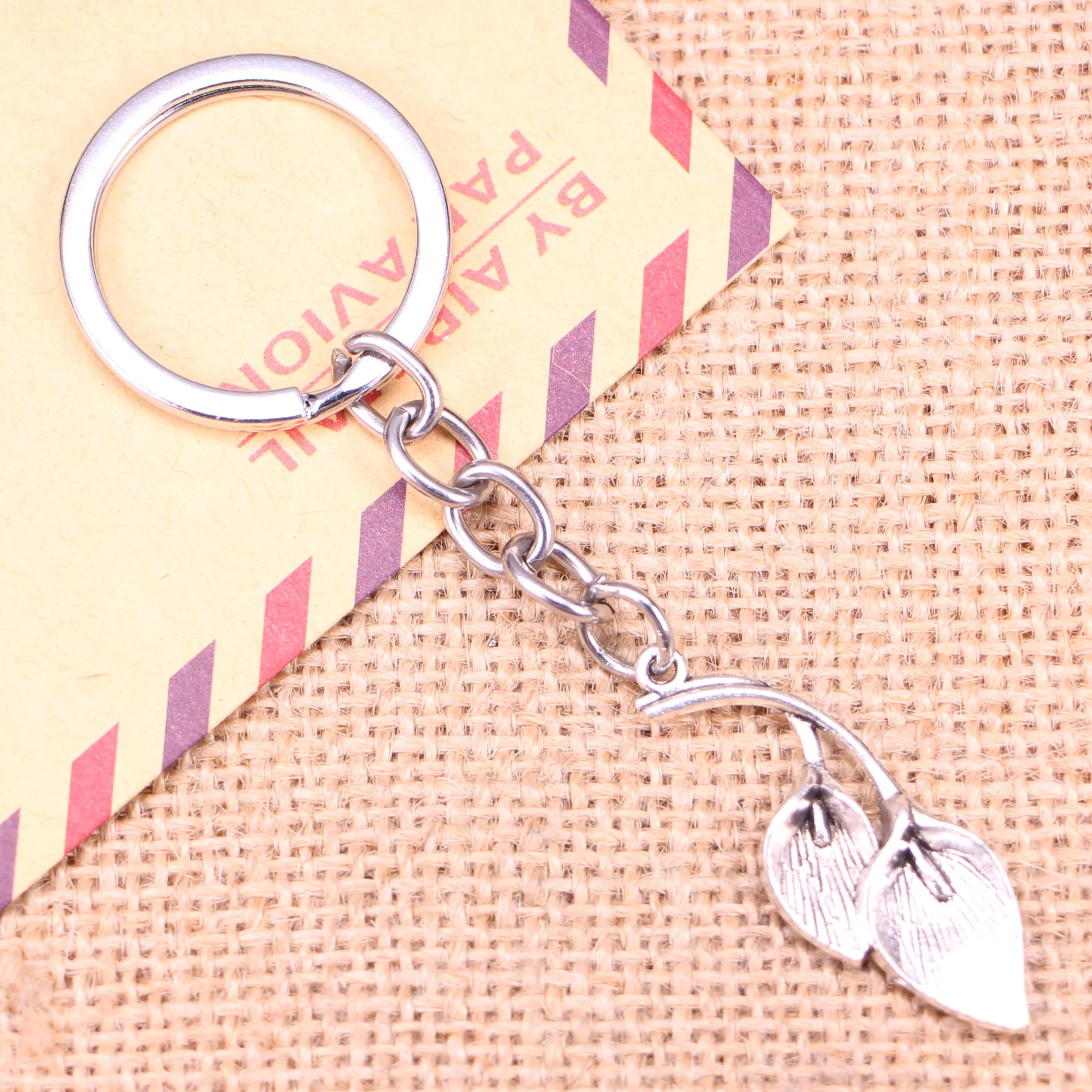 Новинка модный брелок 40x14 мм подвеска в виде ветки листьев мужская бижутерия