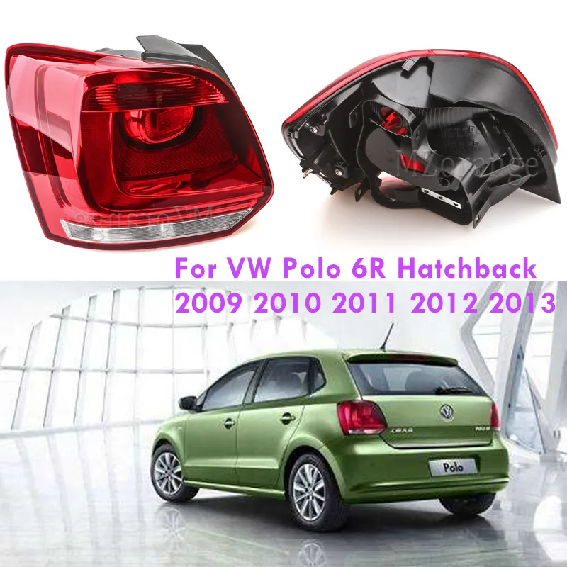 Быстрая задний светильник для VW Polo 6R Хэтчбек 2009 2010 2011 2012 2013 задний фонарь стайлинга автомобилей Аксессуары левой и правой стороны